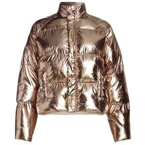 Mother Pillow Talk Metallic Puffer Jacket Brand New with Tags